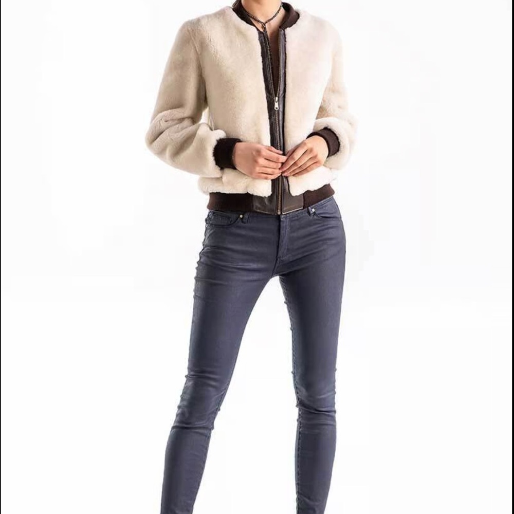 SUGARLIPS FAUX SHERPA BOMBER JACKET